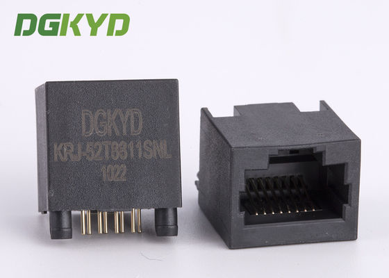 180 องศาด้านบนรายการ Ultrathin Rj45 Connector สายเคเบิล Ethernet Socket