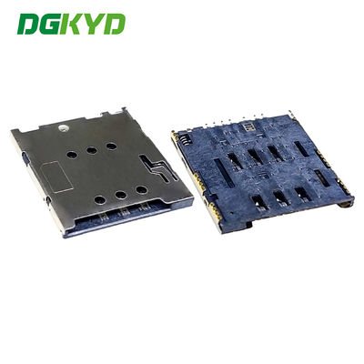 ตัวถือบัตร MICRO-SIM 1.42H แบบปรับปรับ 6+2PUSH เหมาะสําหรับสินค้าอิเล็กทรอนิกส์ DGKYDSIM142H62A6A2Y3WS286