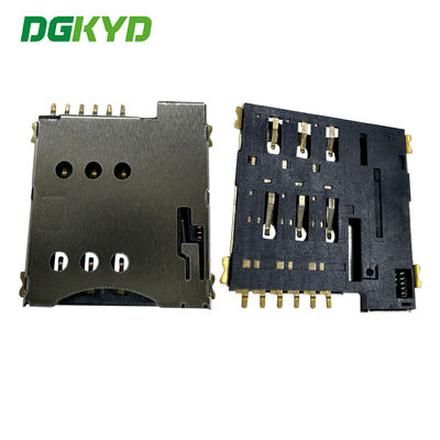 ผู้ถือบัตร MICRO-SIM PUSH 1.35H 6PIN ผู้ถือบัตรโทรศัพท์ DGKYDSIM135H6A6A2Y3WS286