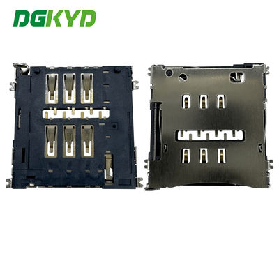 ผู้ถือบัตร MICRO-SIM NO-PUSH 1.50H ผู้ถือบัตร 6PIN ผู้ถือบัตรโทรศัพท์ DGKYDSIM15H6A6A2Y3WS286