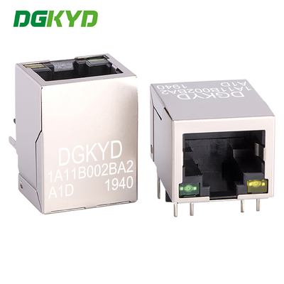 RJ45 100Mbps โค้ทพอร์ตเครือข่ายเชื่อมต่อ 8P8C หน้าต่างกระจกกระจก DGKYD1A11B002BA2A1D