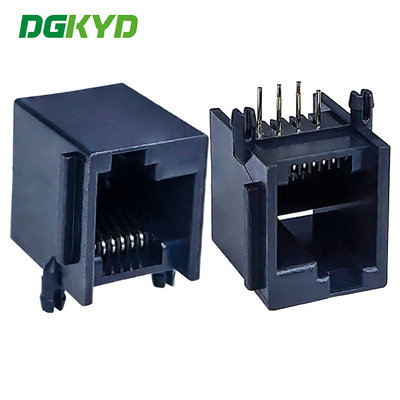 พลาสติกเต็มไร้แสง RJ11 Ethernet เครื่องเชื่อม 6P6C กระปุกซ้าย DGKYD5523LE1166IWA1DY4
