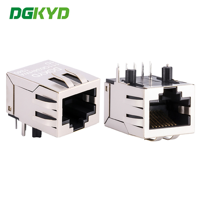 1000BASE อินเตอร์เฟซ Gigabit RJ45 เครื่องเชื่อม RJ45 โซกิตพอร์ตเครือข่าย RJ45 พร้อมการป้องกันและไม่มีแสง DGKYD111Q034HWA1D