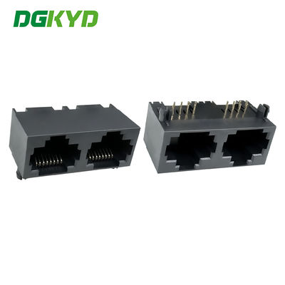 เครือข่าย RJ45 โซกิตหญิง พลาสติกเต็ม เครือข่ายพานเชื่อม 8P8C พานสอง DGKYD561288IWA1DY1