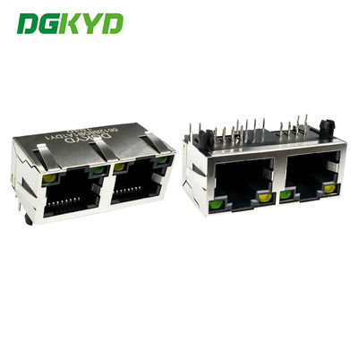 อินเตอร์เฟซแนวราบ RJ45 8P8C พร้อมแสง, ลายป้องกัน, ประตูตาเข็มกลม DGKYD561288DB1A1DY1