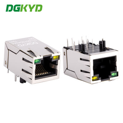 ตัวเชื่อมต่อเครือข่าย RJ45 100Mbps พร้อมหม้อแปลงอีเธอร์เน็ตในตัว พร้อมไฟและเกราะป้องกันโลหะ DGKYD311B075DA2A4DN