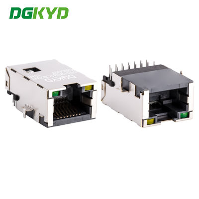 พอร์ตเครือข่าย RJ45 แบบเสียบโดยตรงพร้อมหม้อแปลง, แผ่นบางแบบจม DGKYD1511B031CB2W7CBD057