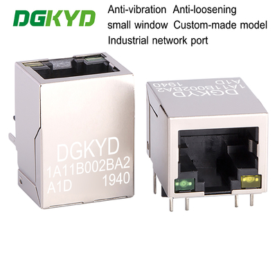 RJ45 100Mbps โค้ทพอร์ตเครือข่ายเชื่อมต่อ 8P8C หน้าต่างกระจกกระจก DGKYD1A11B002BA2A1D