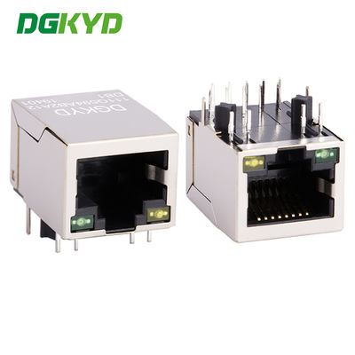 ขั้วต่อ RJ45 พร้อมหม้อแปลงรวม 10G ในตัว พร้อมไฟและฉนวน DGKYD111Q594AB2A12DB1