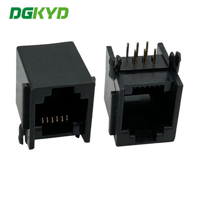 RJ11 industrial grade horizontal network port 6P6C network connector without light DGKYD5523E1166IWA1DY1