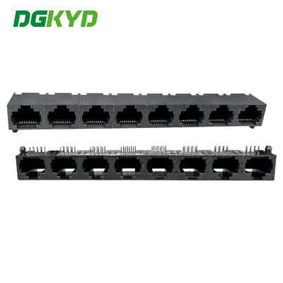 RJ45 1X8 8P8C พลาสติกทั้งหมด เครื่องเชื่อมต่อไร้แสง โป๊ตพอร์ตเครือข่าย DGKYD561888IWA1DY1022