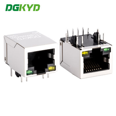 ขั้วต่ออีเธอร์เน็ต RJ45 แบบรวม 100Mbps ช่องเสียบตัวเมียแนวนอน DGKYD111B002BA2A4D