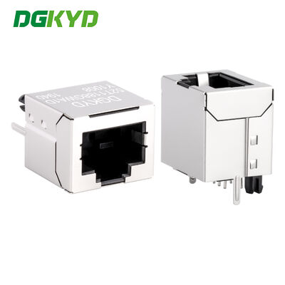 DGKYD52T1188GWA1DY1008 อินเทอร์เฟซ RJ45 52T 180 องศาในซ็อกเก็ตพอร์ตเครือข่ายสาย 8P8C ไม่มีขั้วต่อป้องกันแสง