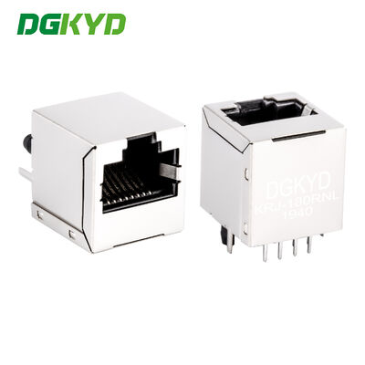 แจ็ค LAN RJ45 แบบเข้าแนวตั้ง 100 Base-tx ประสิทธิภาพสูงสำหรับการสื่อสาร IEEE 802.3 KRJ-180RNL
