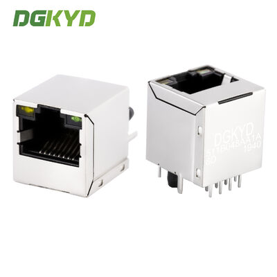 100MHz รวมกรองผ่านรู RJ45 รวมแปลง 8P8C DGKYD511B048AA1A8D