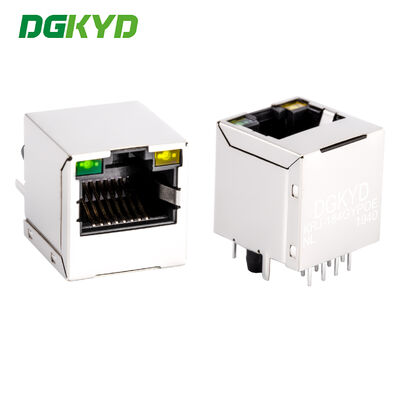 KRJ-184GYPOENL 180 องศา ทางเข้าสูงสุด RJ45 Lan Jack ด้วย PoE, Single Port Ethernet Connector สําหรับ Router
