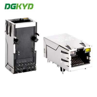 พลังงานไฟฟ้า Gigabit POE RJ45 Connector Integrated Filter Socket อินดัสเตอรเน็ตอุตสาหกรรม อินเตอร์เฟซการสื่อสาร KRJ-339PNL