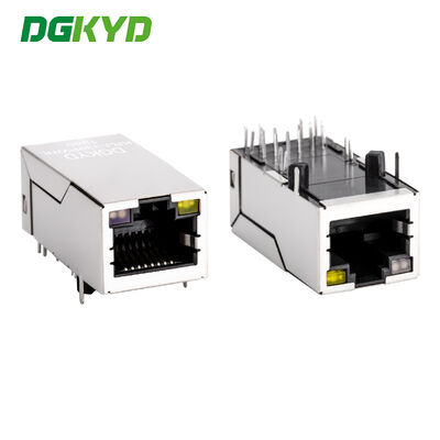 ปรับเปลี่ยน Single Port 33.0mm Rj45 Lan Jack, 1000BASE เครื่องเชื่อม micro rj45 PoE KRJ-339PWNL