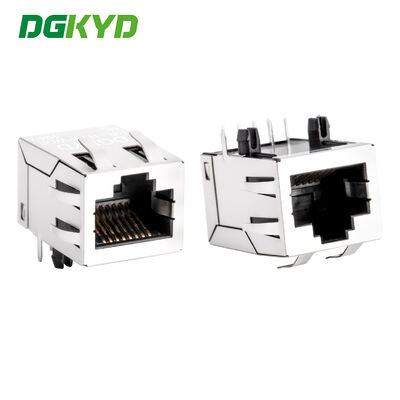 100 BASE Lan RJ45 Connector พร้อม Transformer Tab ขึ้น Megabit Ethernet แจ็คโมดูเลอร์