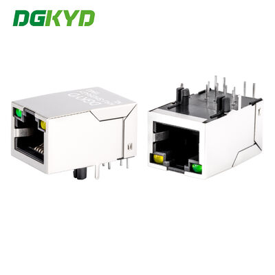 เครื่องเชื่อม KRJ-SH256GYNL RJ45 พร้อมตัวชี้แจง LED 100Base Filter และแจ็คแบบ RJ45 ที่ป้องกัน
