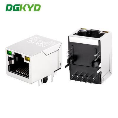 ขั้วต่อ RJ45 Gigabit อุตสาหกรรมพร้อมการชุบทองสำหรับพอร์ต Ethernet Network Interface