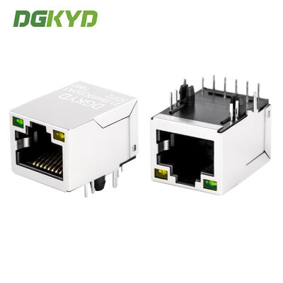 หัวต่อ RJ45 แบบมีชีลด์ พร้อมตัวกรอง Ethernet POE 100Mbps ในตัว และการชุบทอง 6U