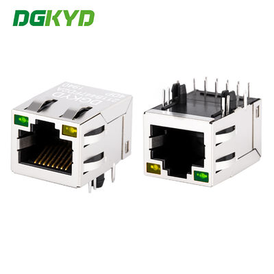 เครื่องเชื่อม POE RJ45 ปราง 100Mbps พร้อมกรองบูรณาการสําหรับพอร์ตเครือข่ายอุตสาหกรรม