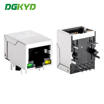 ขั้วต่อ RJ45 แบบมีชีลด์ป้องกันฟ้าผ่า พร้อมการชุบทอง 6U และฟิลเตอร์ในตัวสำหรับพอร์ตเครือข่าย