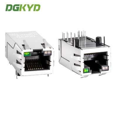 แจ็คโมดูเลอร์ RJ45 ที่ป้องกันด้วยฟิลเตอร์อีเทอร์เน็ตบูรณาการสําหรับแอพลิเคชั่นเครือข่าย 100Mbps