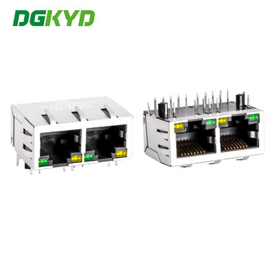 RJ45 Ethernet Connector Gigabit Integrated Transformer พร้อม LED และโลหะ Shield DGKYD112Q066DA2A1D