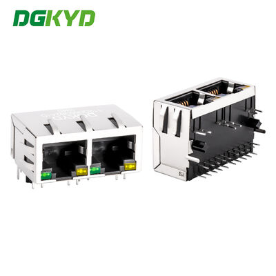ขั้วต่อ RJ45 เกรดอุตสาหกรรม พร้อมการชุบทอง 6u สำหรับ Gigabit Ethernet
