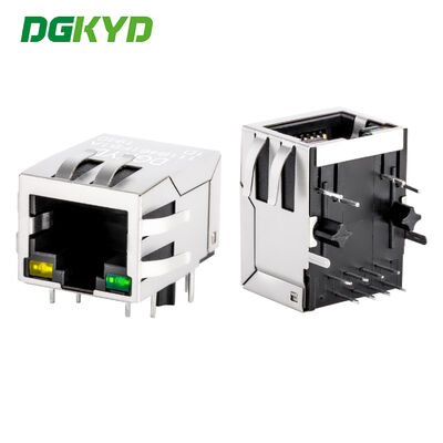 หัวต่อ RJ45 แบบมีฉนวนหุ้มสำหรับสาย Ethernet LAN แบบ 1x1 Port 1000 Base-T พร้อมแม่เหล็กในตัว