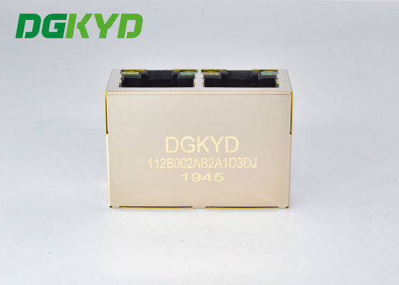 แจ็คแยกส่วน 100M BASE-T 1x2 2 พอร์ต RJ45
