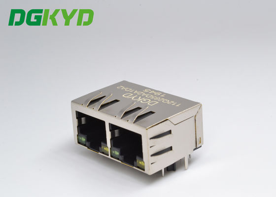 10P8C 2.5G ตัวเชื่อมต่ออีเธอร์เน็ต RJ45 พร้อมโคมไฟเข็มขัดปีกหม้อแปลง